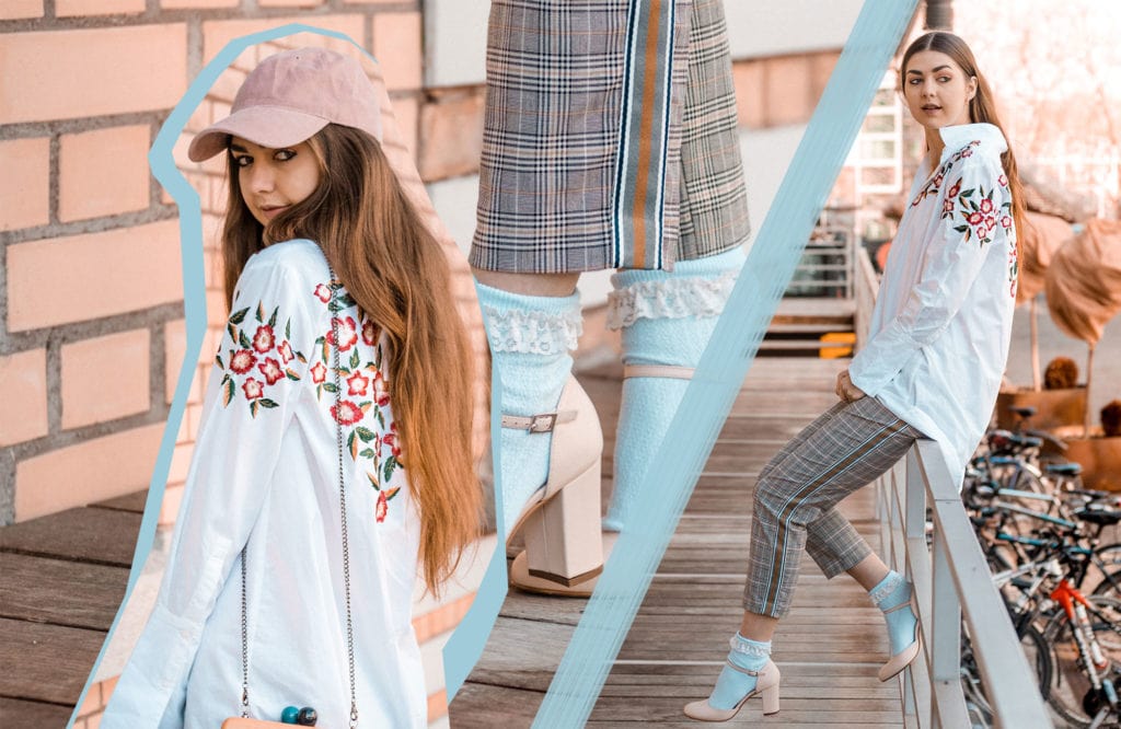 Fashion, Fashionblog, Fashion Magazine, Editorial, Style, Style Guide, Style Inspiration, Streetwear, Street Style, Swiss, Switzerland, Outift, OOTD, Outfit Inspiration, Inspo, Girly, Edgy, Stylish, Trends, Trend, Trendsetter, Carmitive, Carmen Jenny, Embroidery, Baseball Cap, White, Checks, Pink, Socks, Pumps, Collage