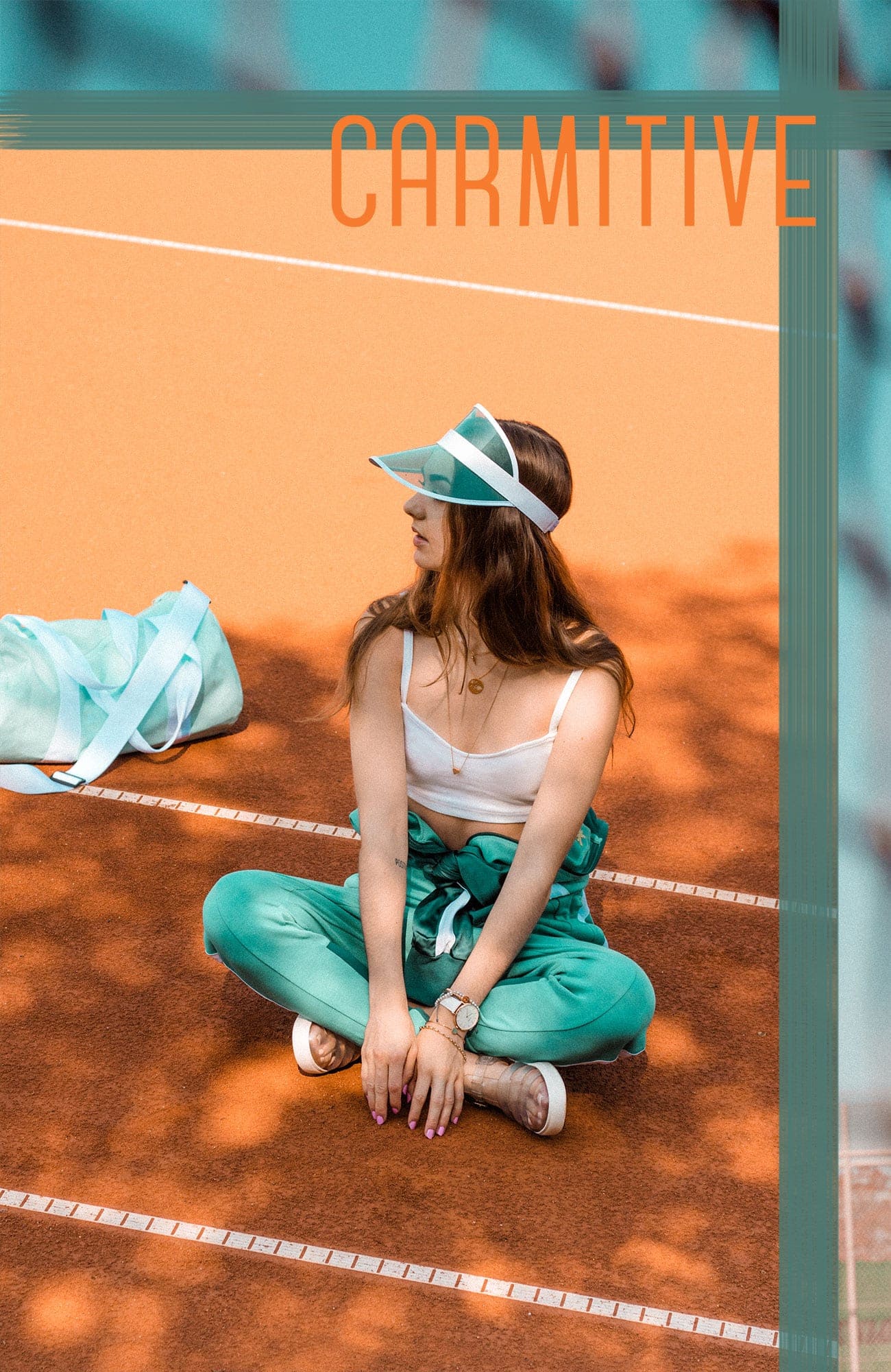 Fashion, Fashionblog, Fashion Magazine, Editorial, Style, Style Guide, Style Inspiration, Streetwear, Street Style, Swiss, Switzerland, Outift, OOTD, Outfit Inspiration, Inspo, Girly, Onepiece, Onesie, Overall, Tennis, Tennis Court, Sports, Athleisure, Mint, Green, Tracksuit, Power Dressing